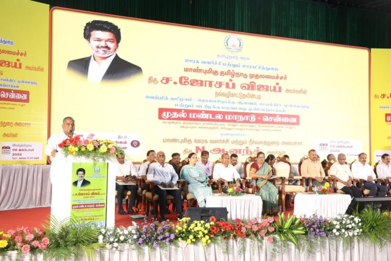 அமைச்சர் Bussy N.Anand வடகிழக்குப் பருவமழை முன்னேற்பாடுகள் குறித்து ஆய்வு